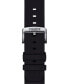 Official Interchangeable Black Silicone Watch Strap