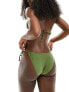 New Look basic tie side bikini bottoms in khaki