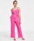 Women's Chain-Strap Tie-Waist Jumpsuit, Created for Macy's