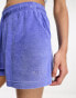 Nicce – Viste – Shorts aus Frottee in Blau