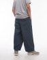 Topman wide leg trousers in mid blue