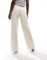 Mango belted tailored trouser in beige