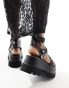 Koi He Divine spiked chunky sandals in black