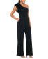 Women's Ruffled One-Shoulder Straight-Leg Jumpsuit