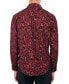 Men's Regular-Fit Flocked Paisley Button-Down Shirt