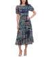 Women's Printed Chiffon Midi Dress