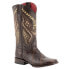 Ferrini Jesse Alligator Embroidery Square Toe Cowboy Womens Brown Dress Boots 9