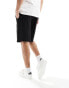 Calvin Klein shadow embossed logo jersey shorts in black