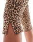 ASOS DESIGN bengaline pedal pusher in leopard print