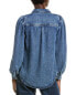 7 For All Mankind Puff Sleeve Denim Shirt Women's