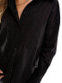 Pimkie button through shirt in black