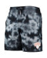 Men's Black New York Knicks Fleece Tie-Dye Shorts