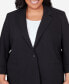 Plus Size Classic Fit Blazer Jacket