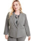 Plus Size One-Button Blazer