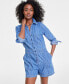 Women's Denim Long-Sleeve Utility Romper, Created for Macy's