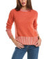 Forte Cashmere Plaited High Rib Crew Cashmere Sweater Women's Red Xs