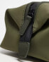 Tommy Hilfiger type logo washbag in olive green