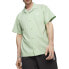 Puma Classics Collared Short Sleeve Button Up Shirt Mens Green Casual Tops 62425