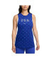 Women's Blue Team USA Icon Allover Print Muscle Tank Top