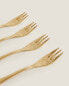 Decorative engraved brunch fork set