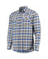 Men's Blue, Gray St. Louis Blues Ease Plaid Button-Up Long Sleeve Shirt