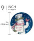 Snowman Greetings Dessert Plates, Set of 4