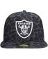 Men's Black Las Vegas Raiders Amoeba Camo 59FIFTY Fitted Hat