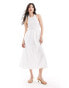 Nobody's Child Tizzy midaxi dress in white