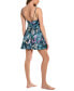 Women's Printed Satin Lace-Trim Chemise