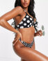 ASOS DESIGN fuller bust mix and match hidden underwire bikini top in mono spot