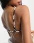 Free Society backless crop bikini top in zebra print