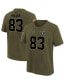 Big Boys Darren Waller Olive Las Vegas Raiders 2022 Salute To Service Name and Number T-shirt