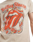 Reclaimed Vintage unisex Rolling Stones licensed t-shirt in washed stone