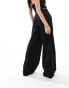 ASOS DESIGN co-ord smart wide leg trousers in black