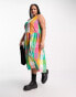 Native Youth Plus oversized gingham midaxi trapeze dress in multi