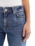 ONLY Petite Jaci mid rise straight jeans in mid blue wash