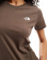 The North Face Simple Dome logo t-shirt in brown