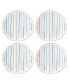 Blue Bay Stripes Dinner Plates, Set of 4