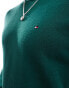 Tommy Hilfiger – Basic-Pullover in Tannengrün