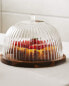 Borosilicate wooden cake stand