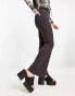 Weekday Glow high waist flared stretch jeans in black lux