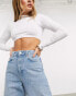 ASOS DESIGN high rise 'relaxed' dad jeans in midwash