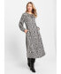 Women's Snake Print Midi Tunic Dress