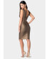 Women's Plunge Metallic Dress