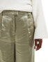 YAS wide leg trouser in green