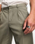 Ben Sherman pleated smart trousers in khaki