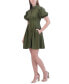 Women's Cotton Bubble-Sleeve Shirtdress