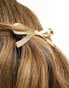 ASOS DESIGN barrette hair clip with bow detail in gold tone