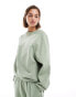 ASOS DESIGN Heavy weight oversized sweatshirt in washed sage green