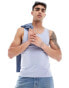 ASOS DESIGN muscle fit vest in light blue